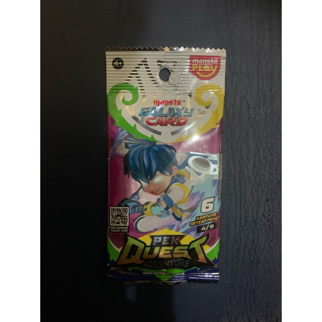 kartu boboiboy beliung dan gentar monsta galaxy card