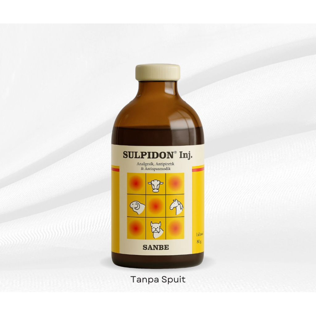 PAKET SULPIDON Injeksi 50ML- Obat Hewan Efektif untuk Analgesik, Antipiretik, dan Antispasmodik