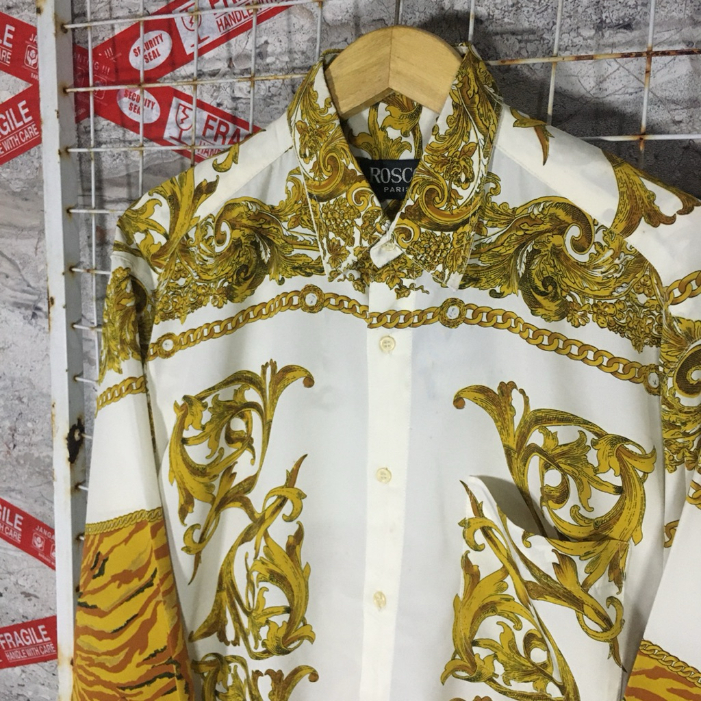 Kemeja Panjang Motif Rosco Original Second branded Size L . 05922