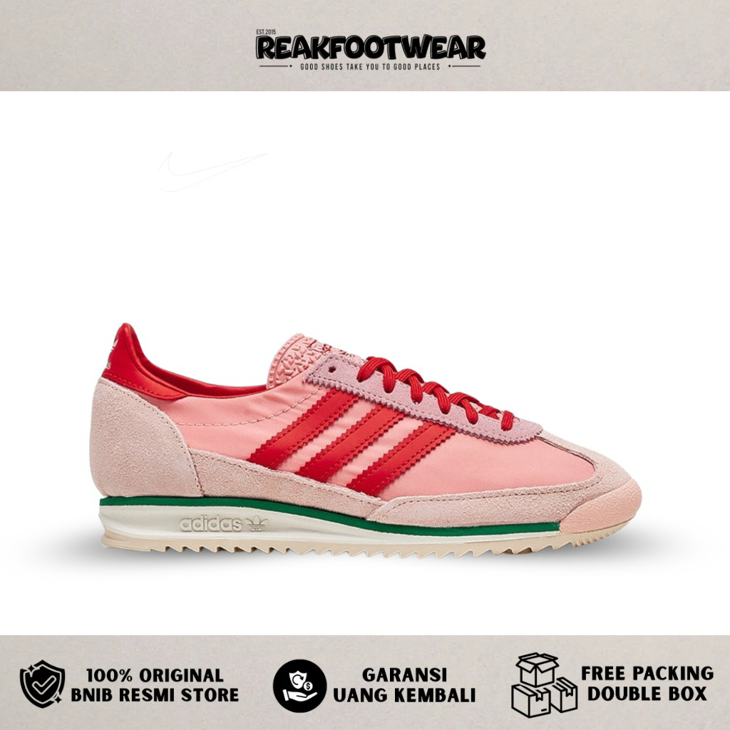 Adidas SL 72 OG W Semi Pink Spark Red 100% Ori | Sepatu Cewek Retro Nyaman Ringan Stylish