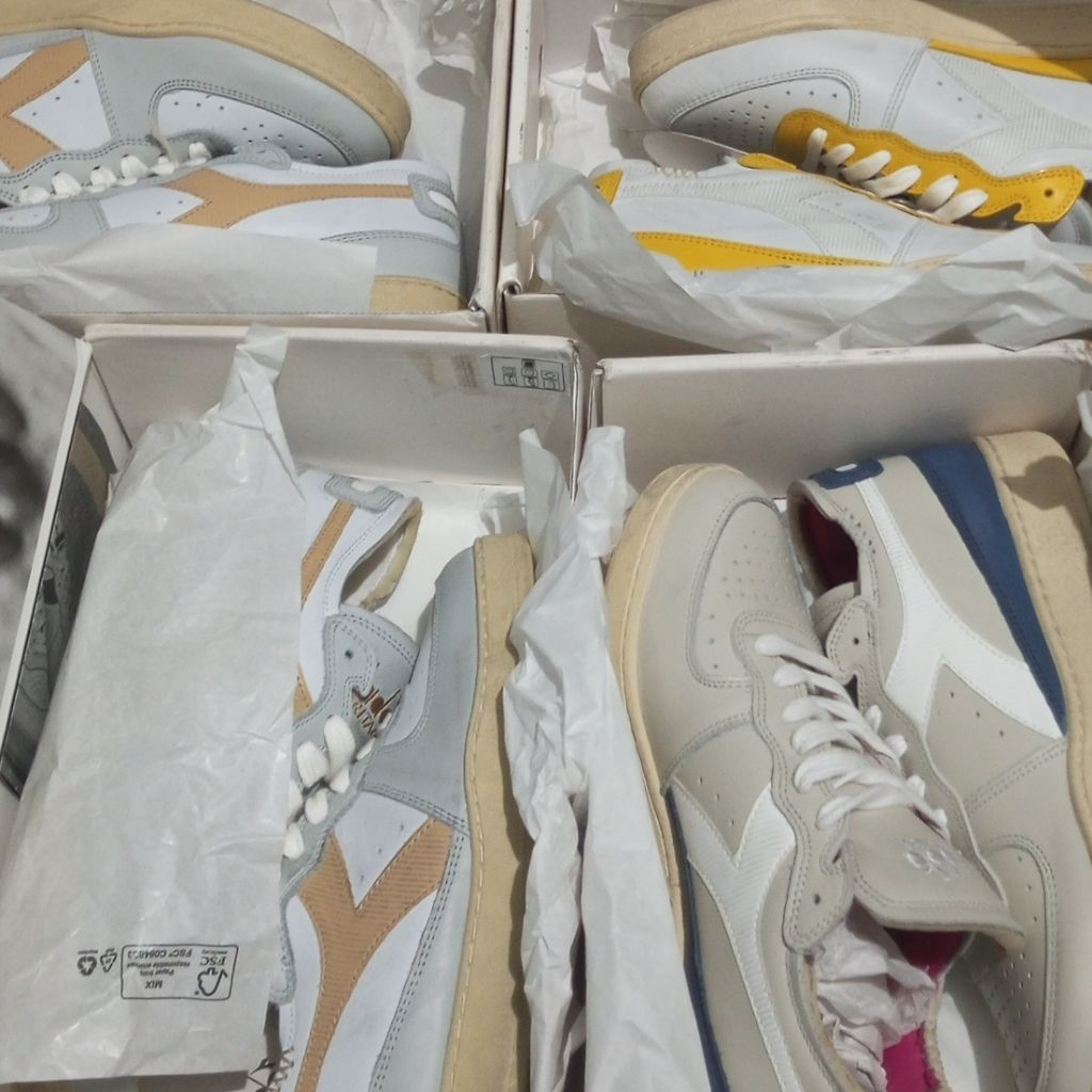Sepatu Diadora Heritage Casuals White Leather Original Basketball