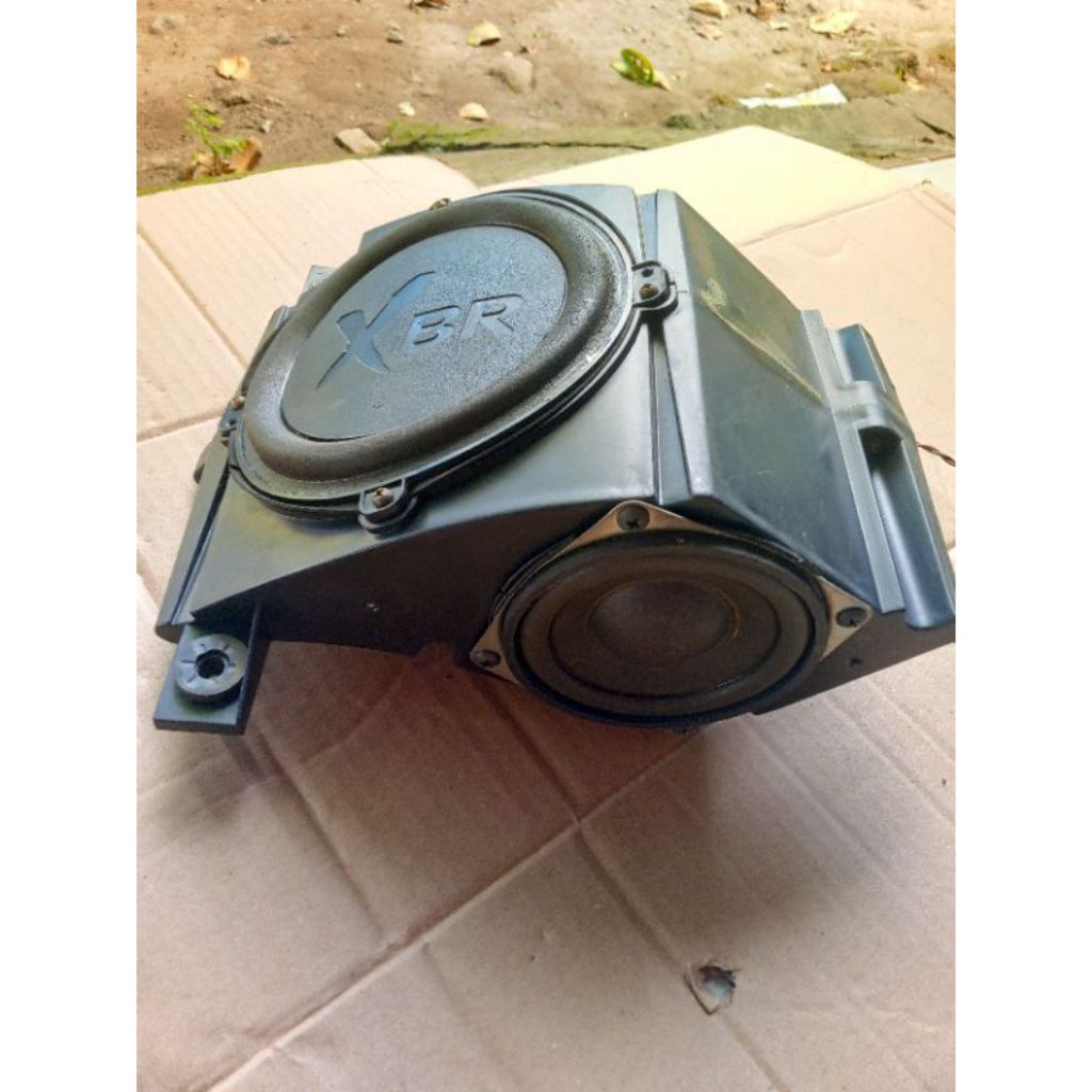 Speaker XBR Subwoofer 5 inch Polytron Slim+box full set kabel