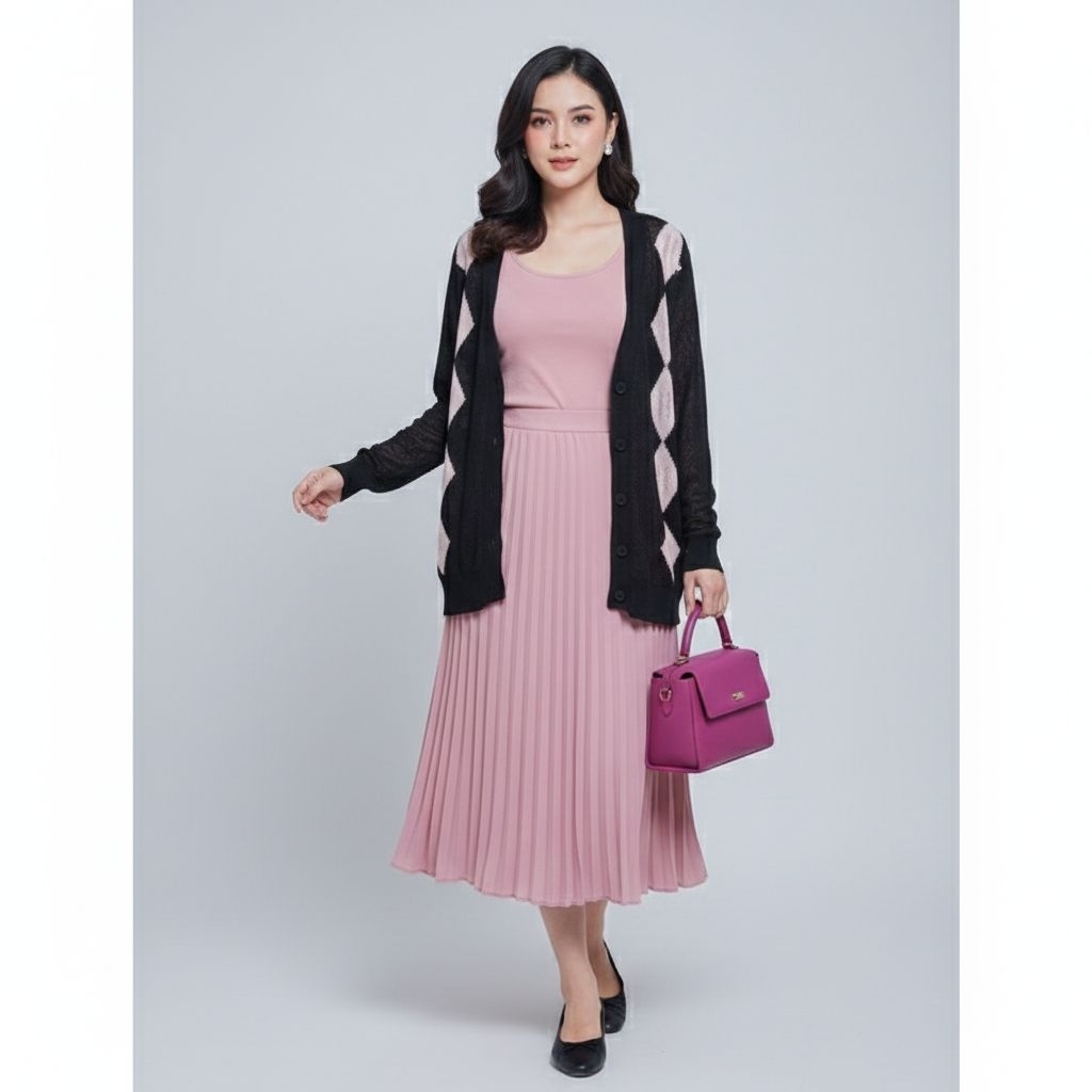 Cardigan Rajutan knit Cardigan Korea style Cardigan Jaring