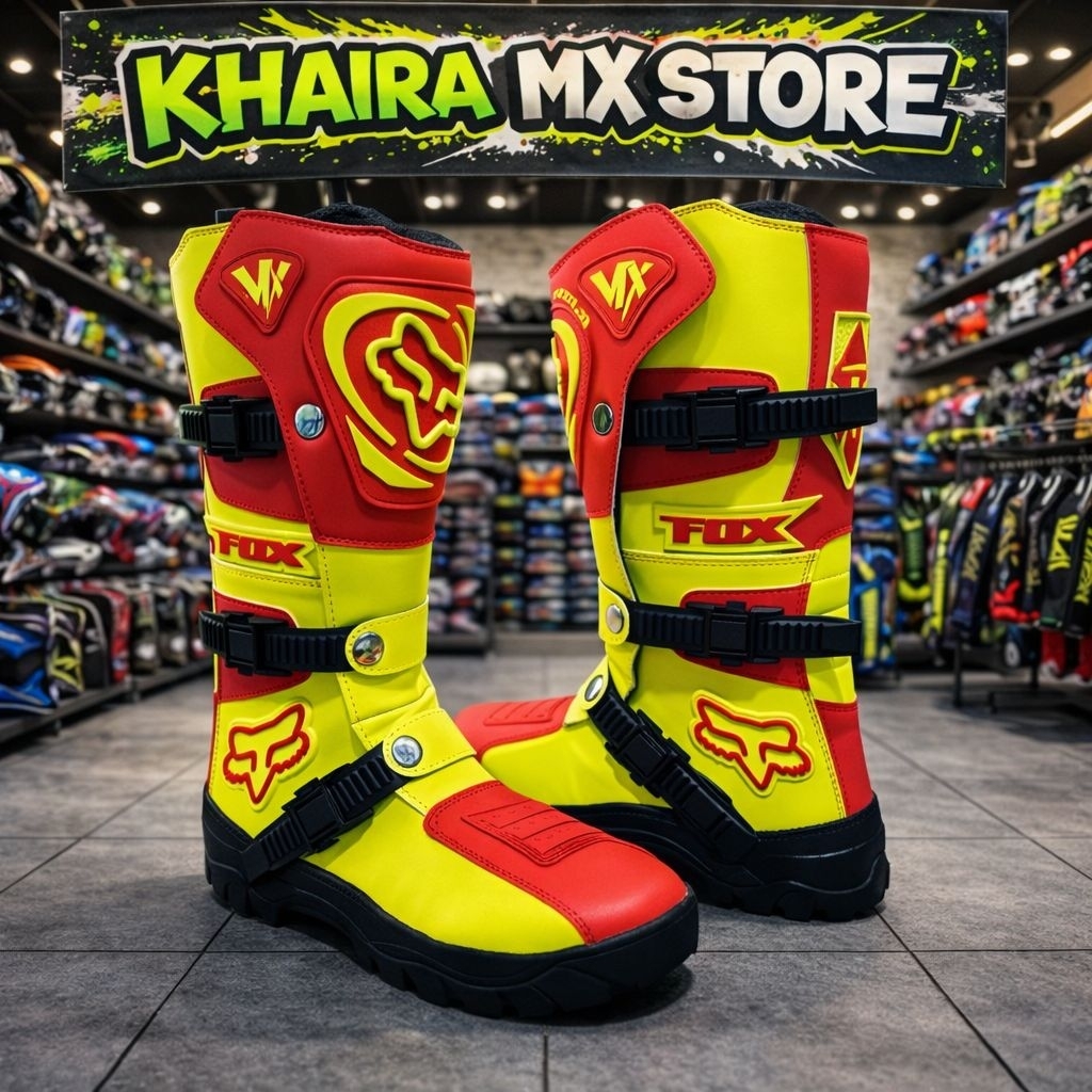 Sepatu trail anak motocross/boots safety FX-kids termurah