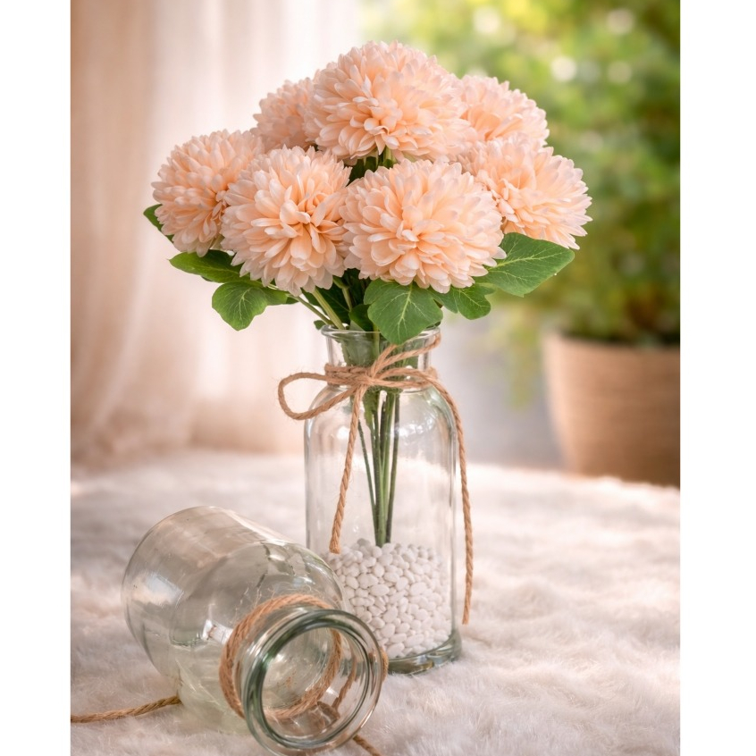 Vas Kaca Tabung Silinder Vas Bunga Kaca Bening Hias Minimalis Glass Flower