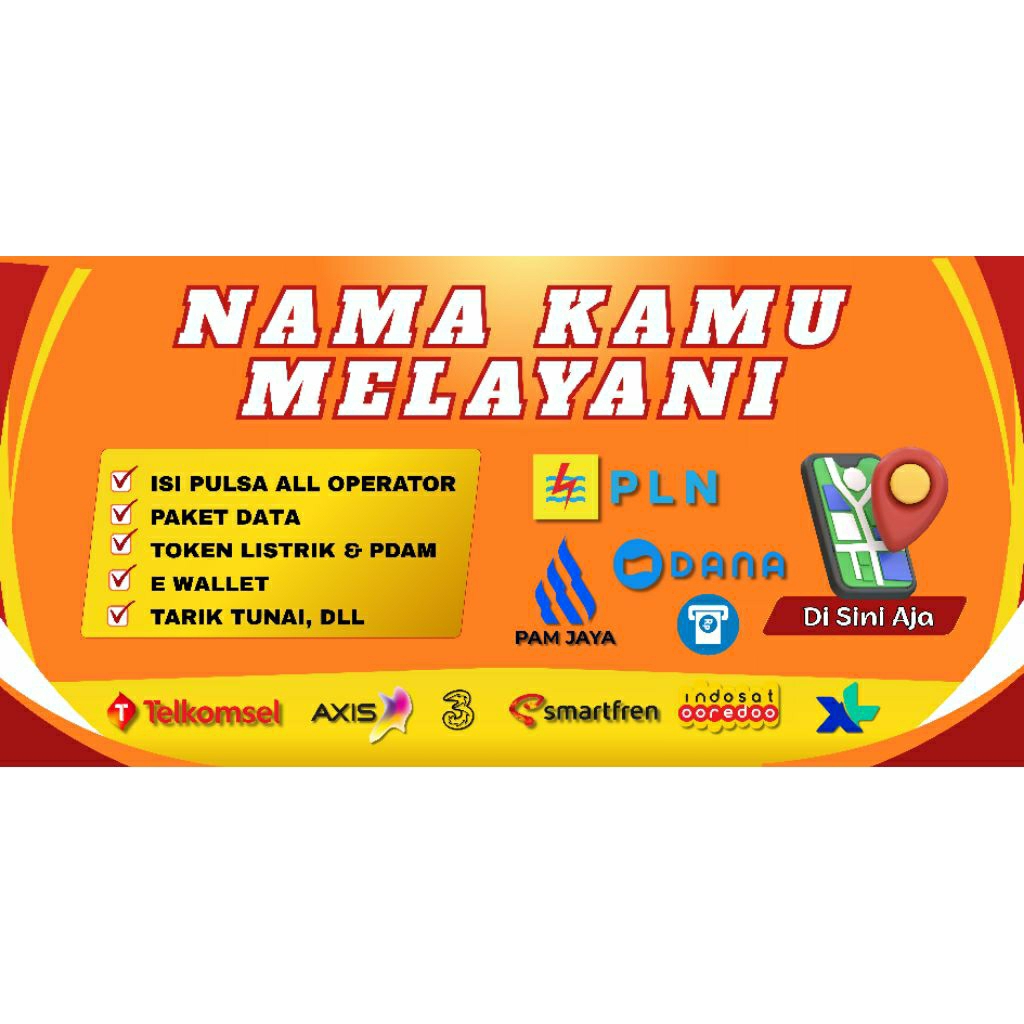 Banner Pulsa Costum uk. 100 x 50cm