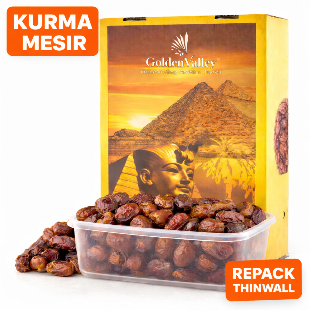 Kurma Mesir 1kg/1000gram dan 500gr/(1/2kg) Golden Valley Basah