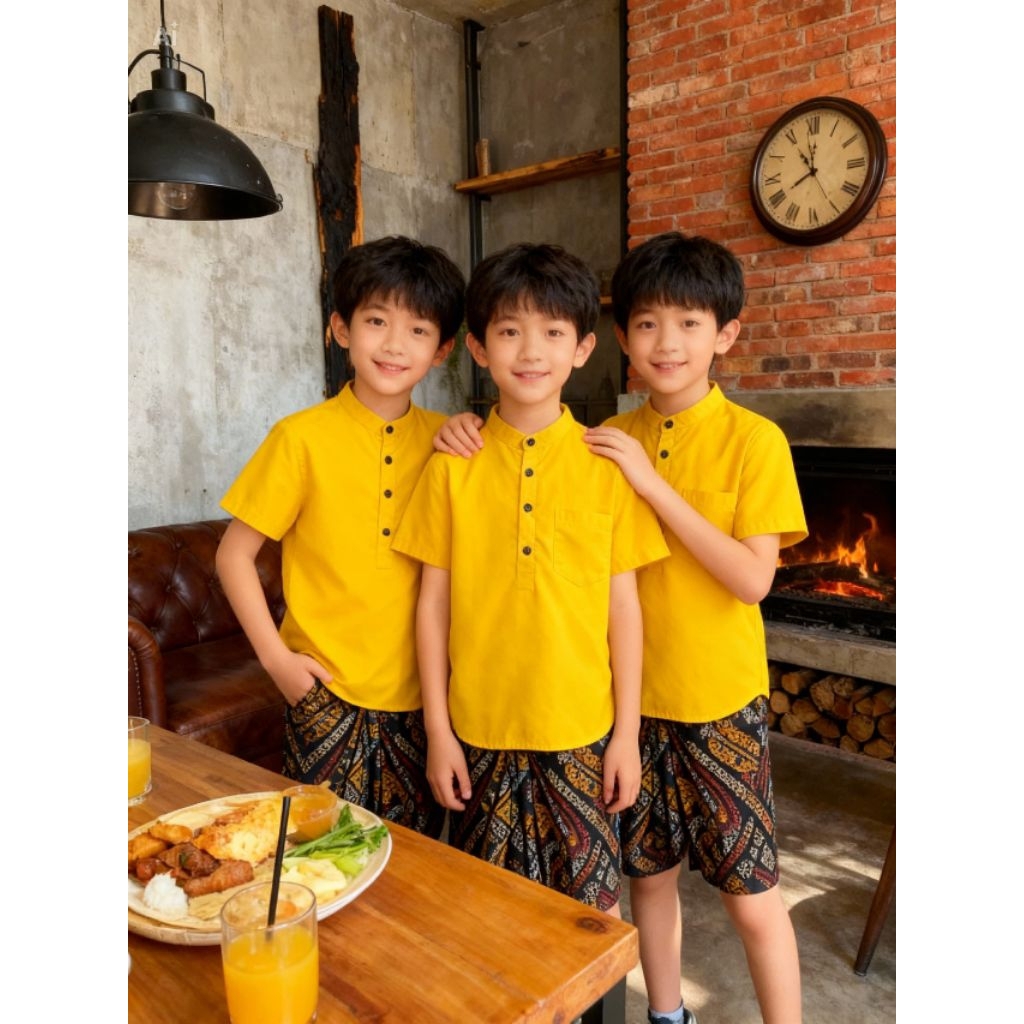 baju koko hanafi anak remaja//baju koko pria lengan pendek//baju muslim//koko anak laki-laki//hem an