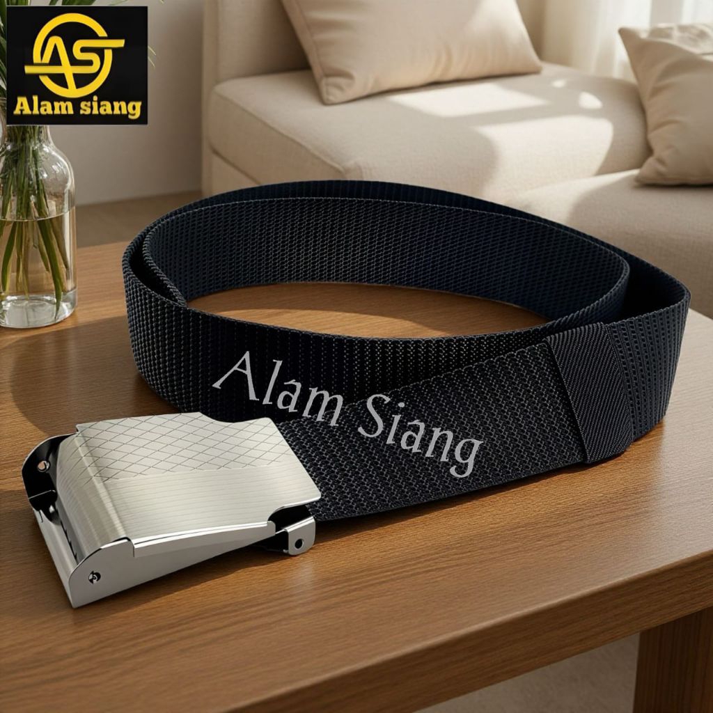 IKAT PINGGANG PRIA MODEL JEPIT GESPER JEPIT PRIA NYLON KANVAS