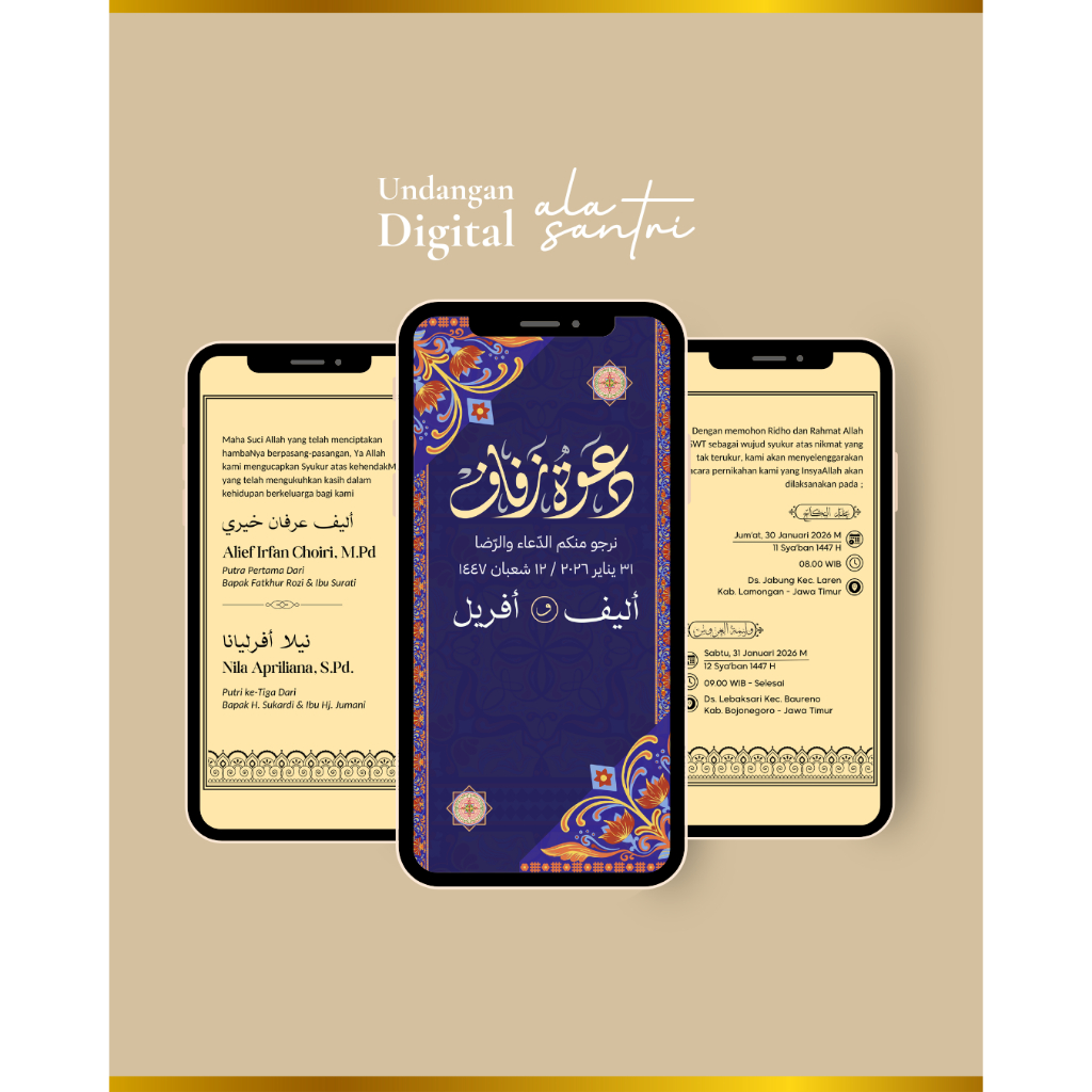 Undangan Santri Digital / Undangan Website Santri - Desain 02