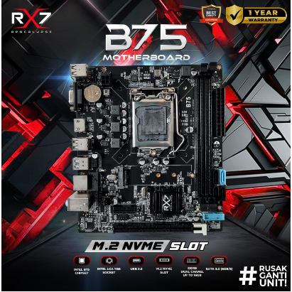 PAKET INTEL CORE I7 3770 + MOTHERBOARD B75 INTEL 1155 GARANSI 1 TAHUN