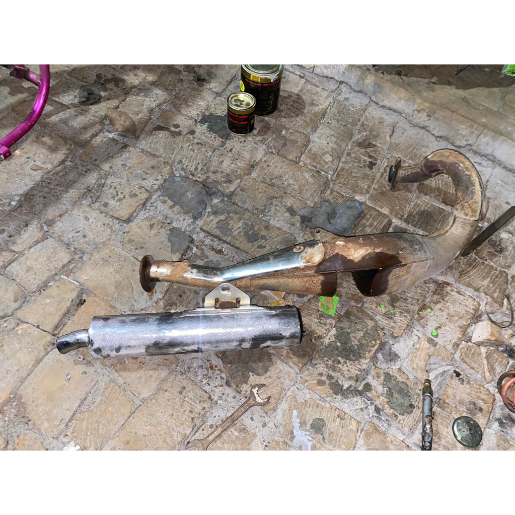 knalpot original ninja r bahan bobok