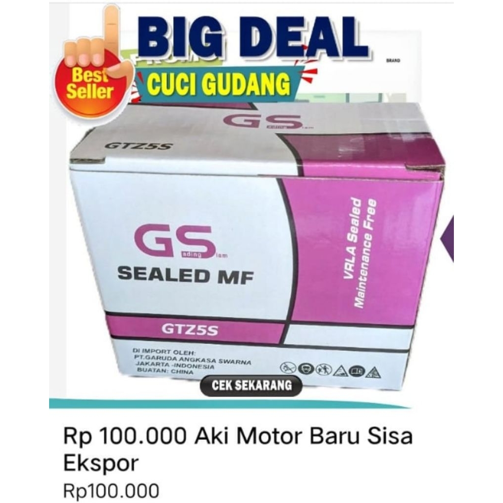 Rp 100.000 Aki Motor Aki Motor Honda Beat