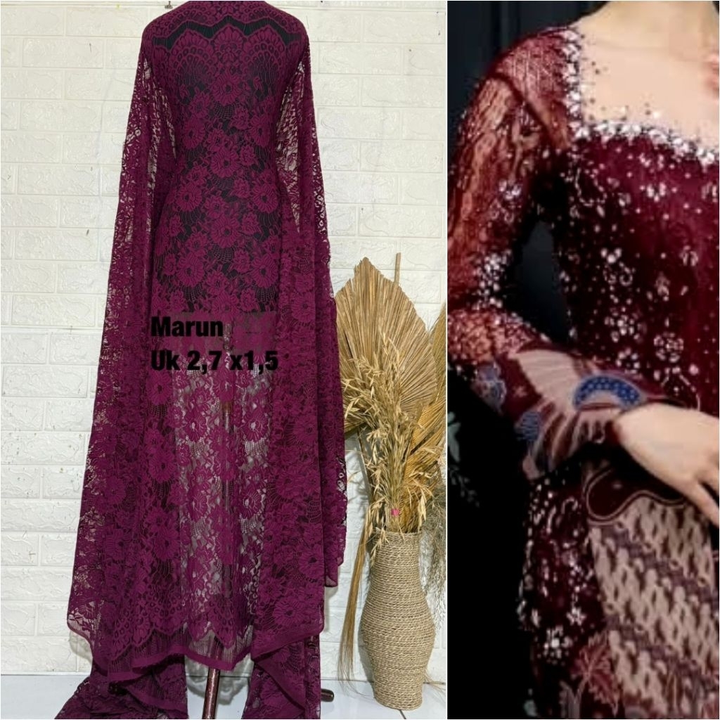 semi prancis katun doff kain kebaya wanita