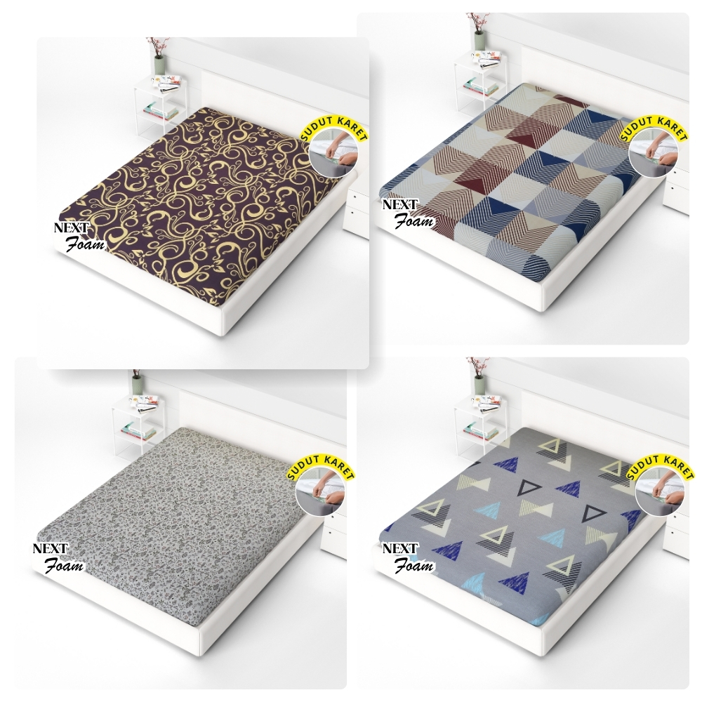 Sprei Sudut Karet Motif Aesthetic 80x200x35 90x200x35 100x200x35 120x200x35 Sprei Saja Bahan Adem Ka
