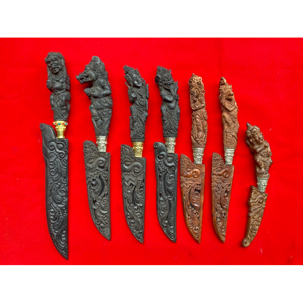 Mutik Seselet Baja pelangi full ukir Kayu areng dan sentigi a