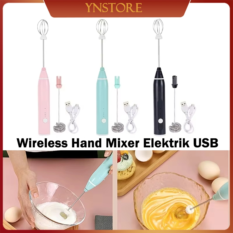 Wireless Hand Mixer Elektrik USB Portable Pembuih Susu Pengocok Telur Mini Alat Kocok Telur Electric