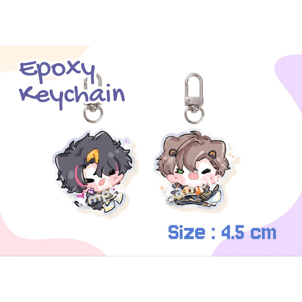Epoxy Keychain 4.5 cm Shu Yamino Alban Knox Nijisanji