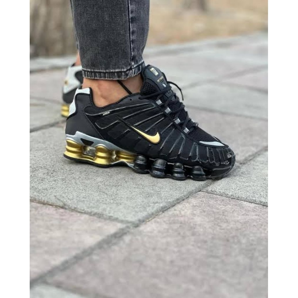 SEPATU NIKE AIR SHOX TL BLACK GOLD MANS