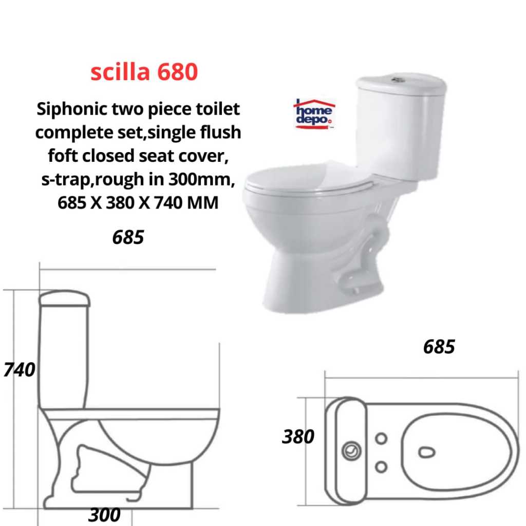 VOLK SCILLA 680 – Two Piece Toilet