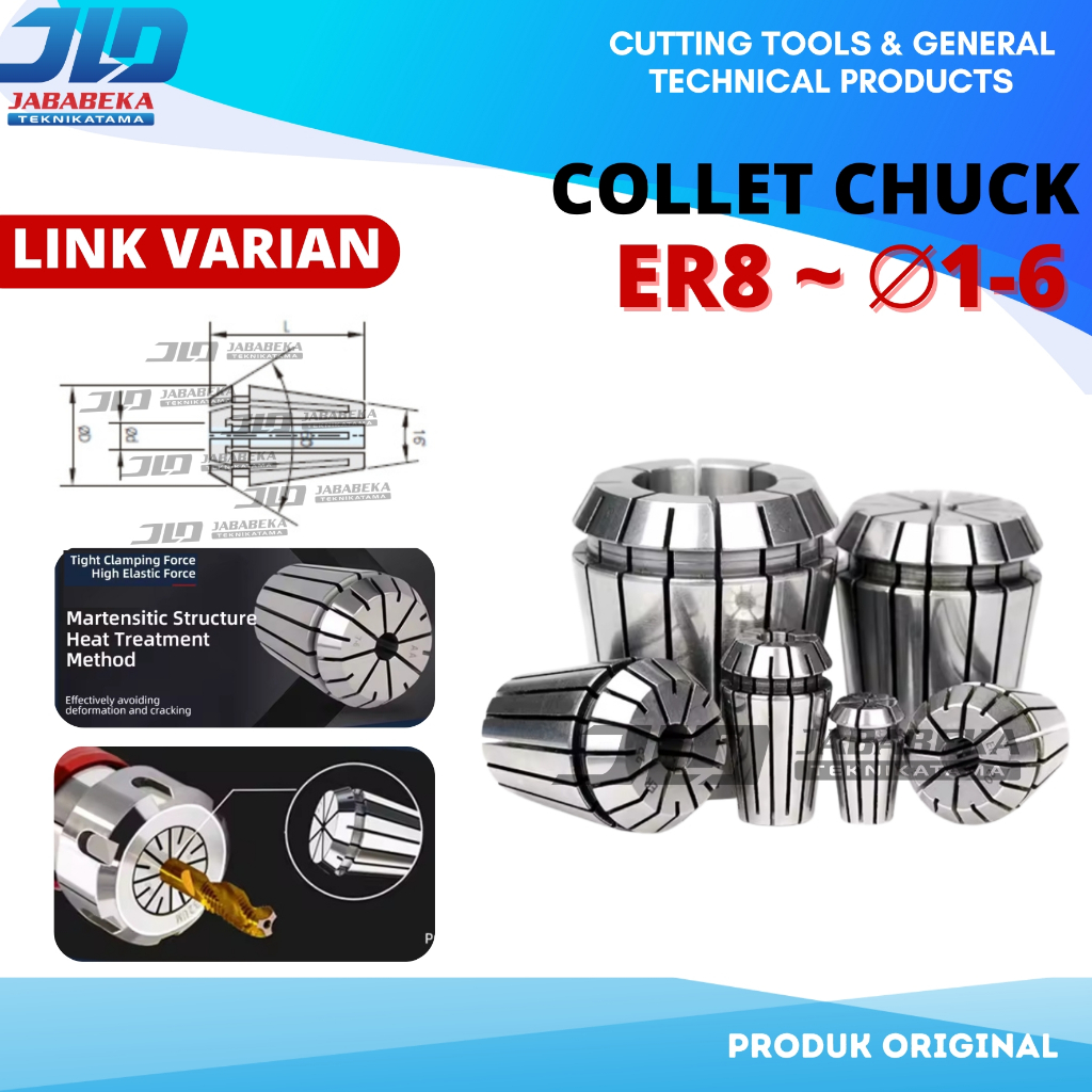 Collet ER 8 Collet Arbor Chuck ER8 Adapter Milling Penjepit Endmill Spring Collet