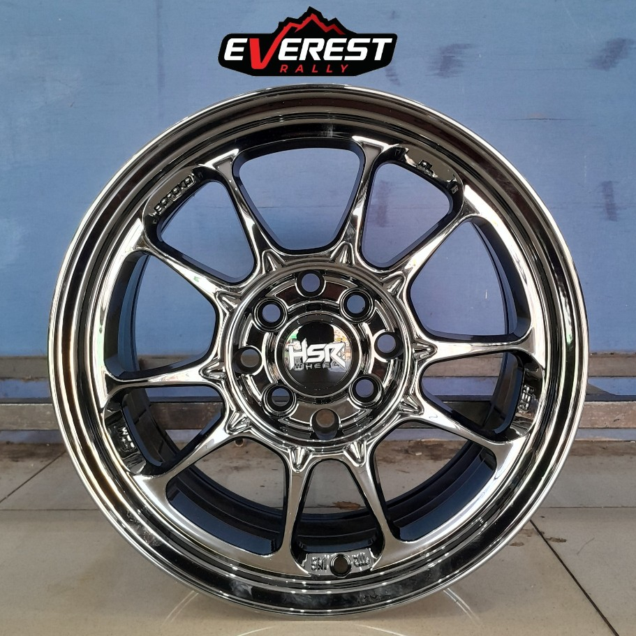 Velg Mobil Murah Ring 15 Black Chrome Buat Nissan March, Livina, Evalia