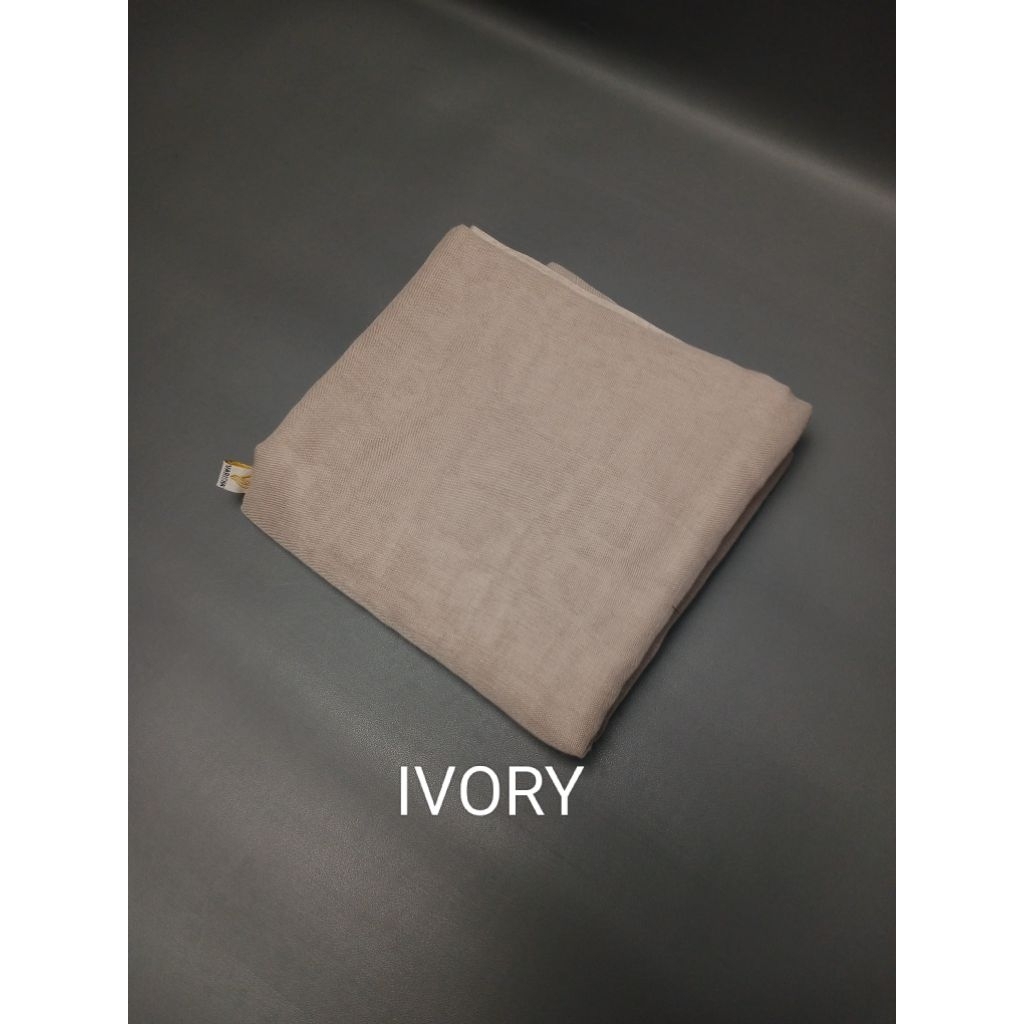 Promo Hijab Paris Jadul Polos Segiempat Warna Ivory