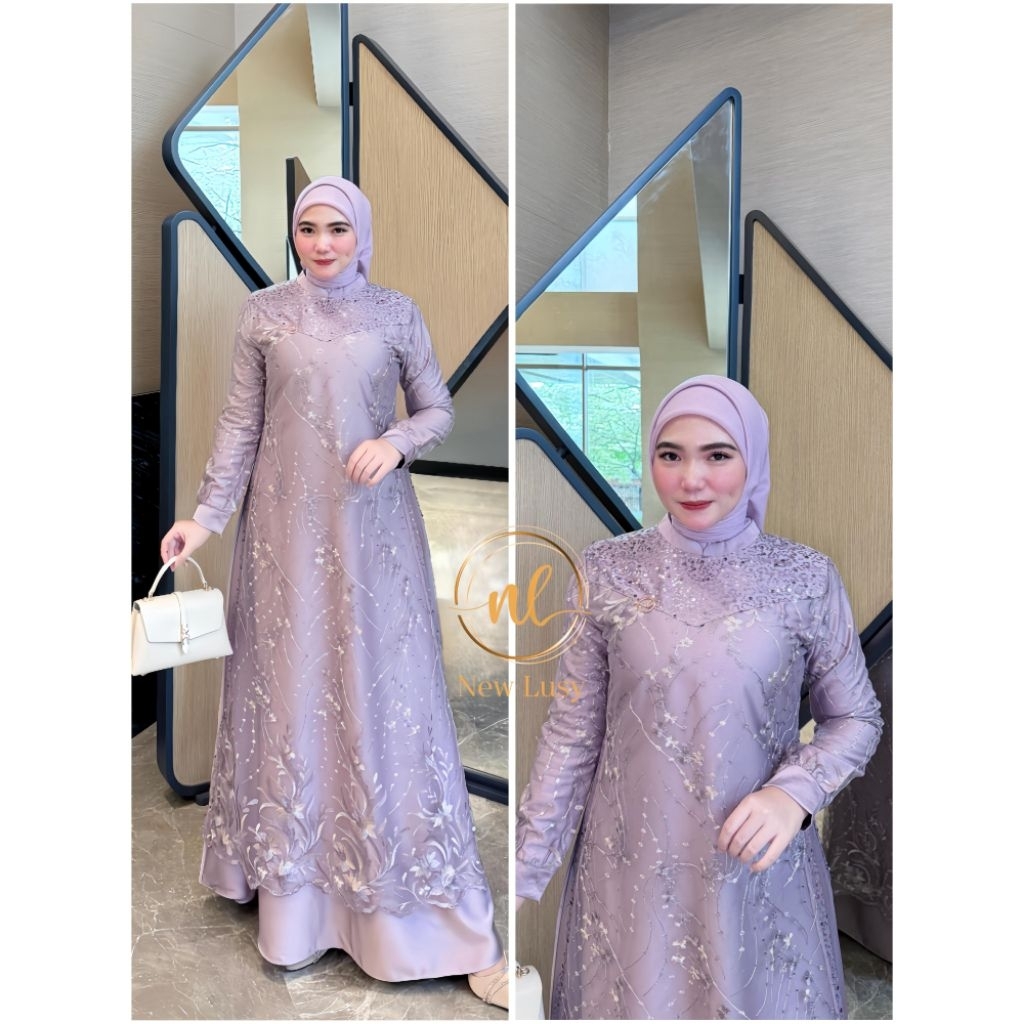 [BISA COD] VANESHA DRESS ORI NEW LUSY ORIGINAL Terbestseller/Terlaris/GamisLebaran