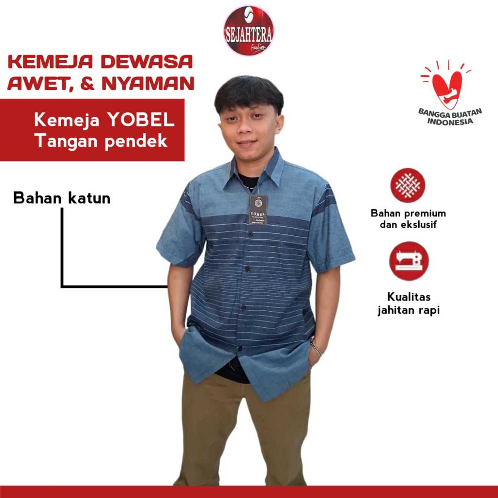 Kemeja Pria Lengan Pendek YOBEL Regular Fit
