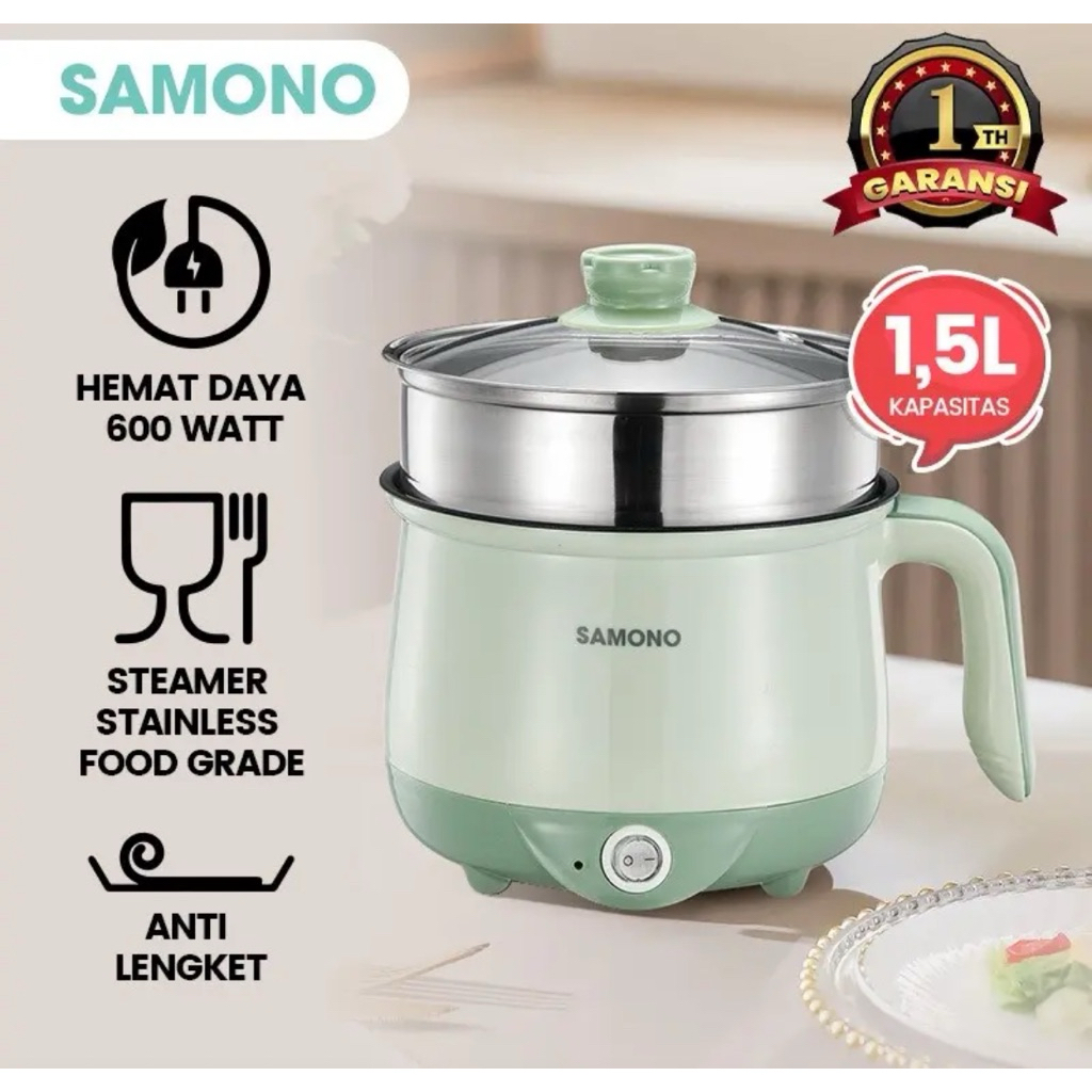 PANCI LISTRIK SERBAGUNA SAMONO - SAMONO PANCI LISTRIK 1.5 LITER - PANCI ELEKTRIK SERBAGUNA - MULTI C