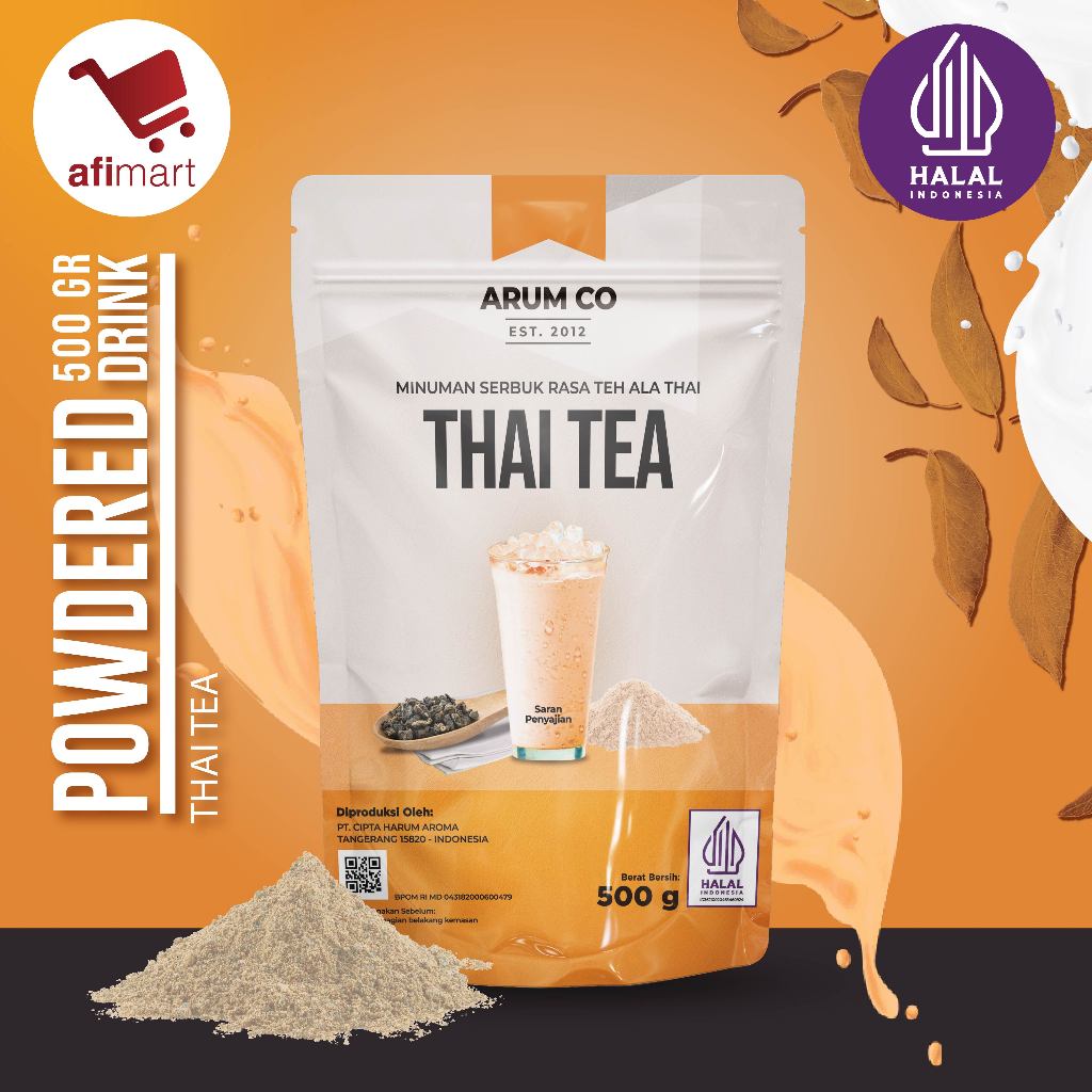 Arum Co Bubuk Thai Tea 500gr / Minuman Serbuk rasa Teh Thailand