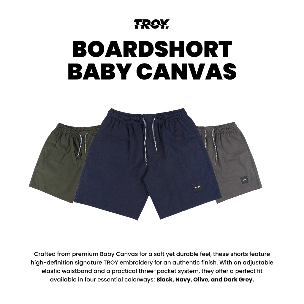 Troy Company Boardshort Navy Codexia - Celana Pendek Biru Navy BBC 3310