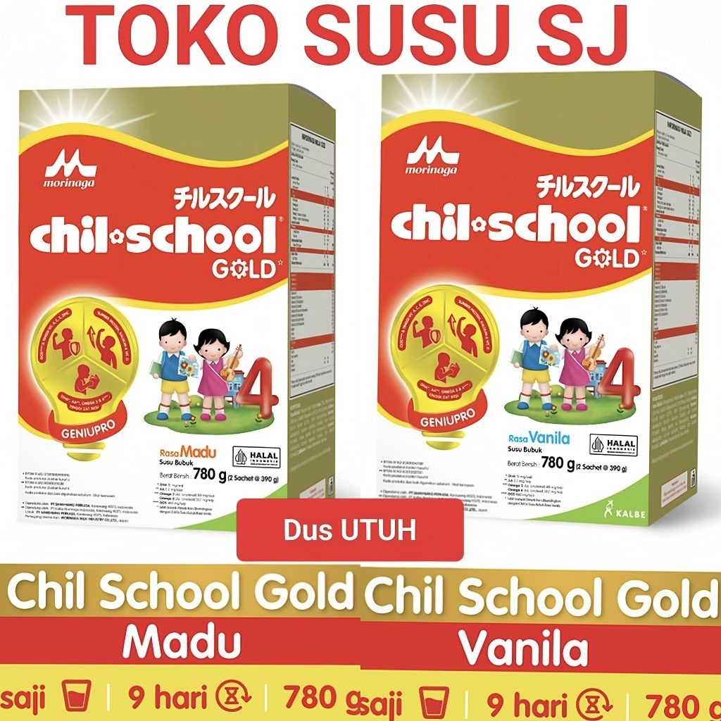 CHILSCHOOL REGULER Gold VANILA MADU STRAWBERRY COKLAT 780 GRAM/CHIL SCHOOL/STROBERI/REG/780GR/800 gr