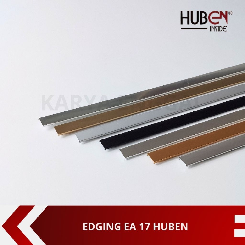 100cm x 3pcs Huben Edging Aluminium EA-17 Profil Frame Handle Edging Aluminium