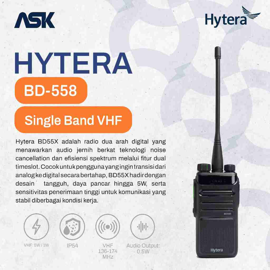Handy Talky BD-558 HYTERA / HT BD558