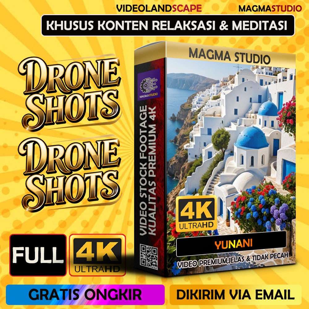 (FULL 4K) 1000+++ NEGARA YUNANI (DRONE SHOTS) Footage | Cocok Untuk Konten Relaksasi dan MEDITASI