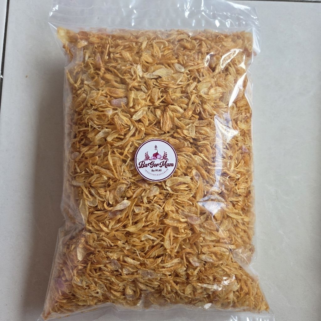 BaGorMam | BAGOR | Bawang Goreng Sumenep 1kg Kemasan Plastik ASLI BANDUNG HOMEMADE 100%HALAL