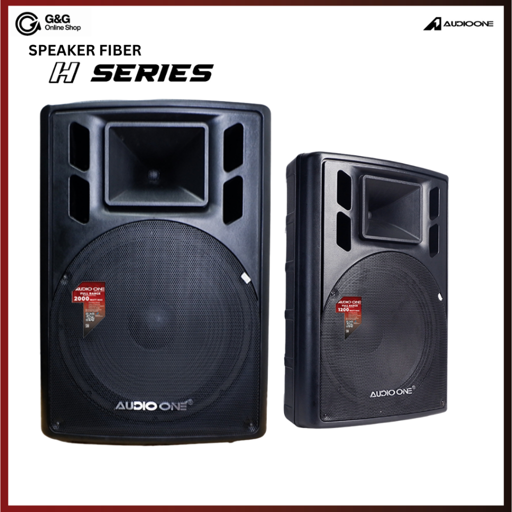 Speaker 12/15 Inch Aktif & Pasif AUDIO ONE H 112/115 Fiber 800-200 Watt Usb Bluetooth Original I GNG