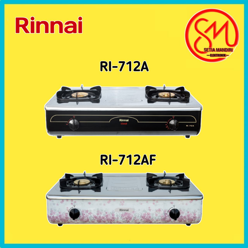 Rinnai RI-712A I RI-712AF Kompor Gas 2 Tungku Rinnai RI 712 A I RI 712 AF
