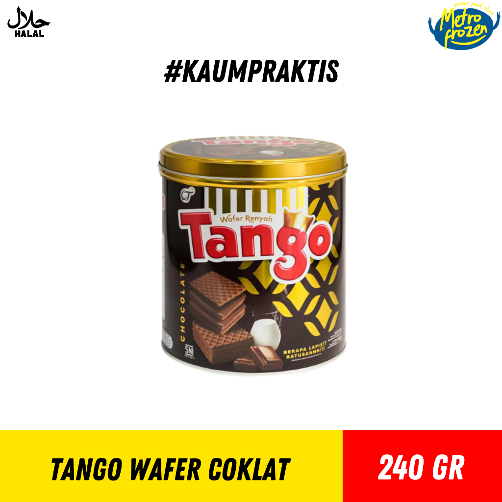 TANGO Wafer Coklat, Vanilla & Coconut Kaleng 240gr //wafer renyah //wafer tango kaleng