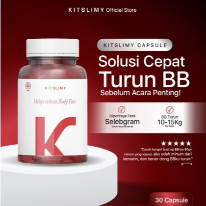 Kitslimy 30 Capsulee | Kitslimy Pelangsing | Kitslimy Slimming| Obat Pelangsing BPOM