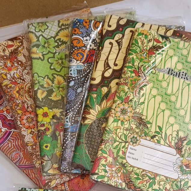 1 PACK | SAMPUL BUKU KERTAS KWARTO SKB-3_BATIK/MOTIF BATIK