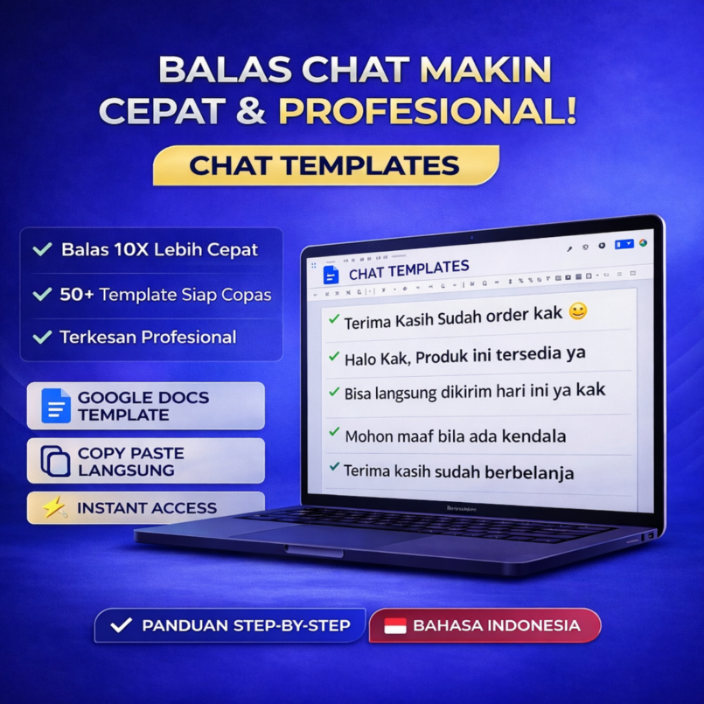 Template Balasan Chat Toko Online 50 Respon Siap Pakai Google Docs - Balas Customer Cepat Profesiona