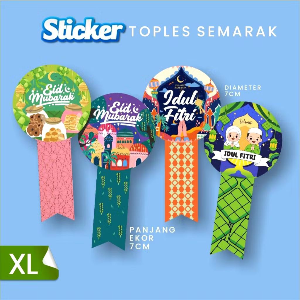 STICKER TOPLES PANJANG | STICKER TOPLES IDUL FITRI | STICKER TOPLES LEBARAN