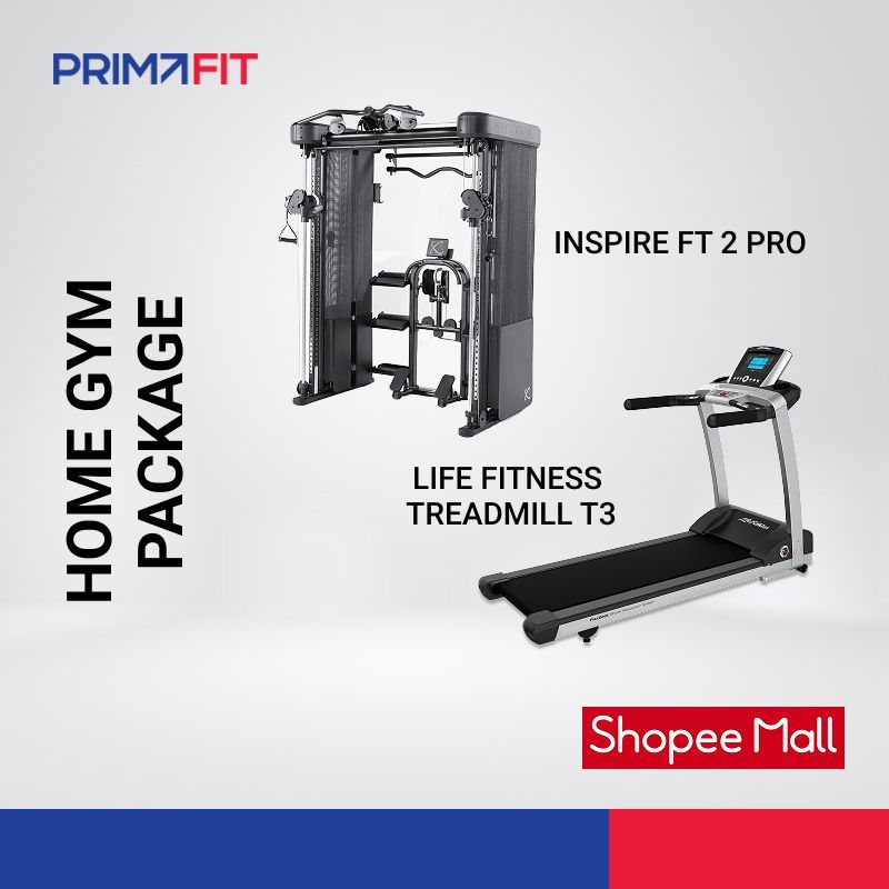 Home Gym Package Inspire FT2 Pro & Life Fitness Treadmill T3