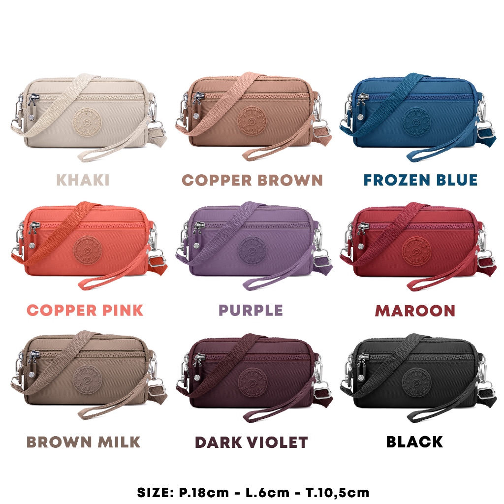OMIPABAGS PIOMA EVELINE DOMPET HP SELEMPANG WANITA / DOMPET HP WANITA IMPORT / DOMPET NYLON