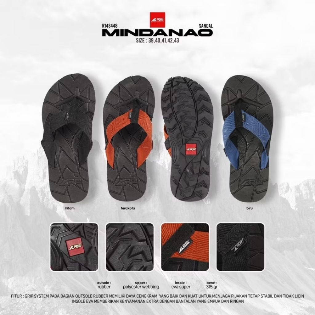 SANDAL JEPIT REI AREI MINDANAO ORIGINAL