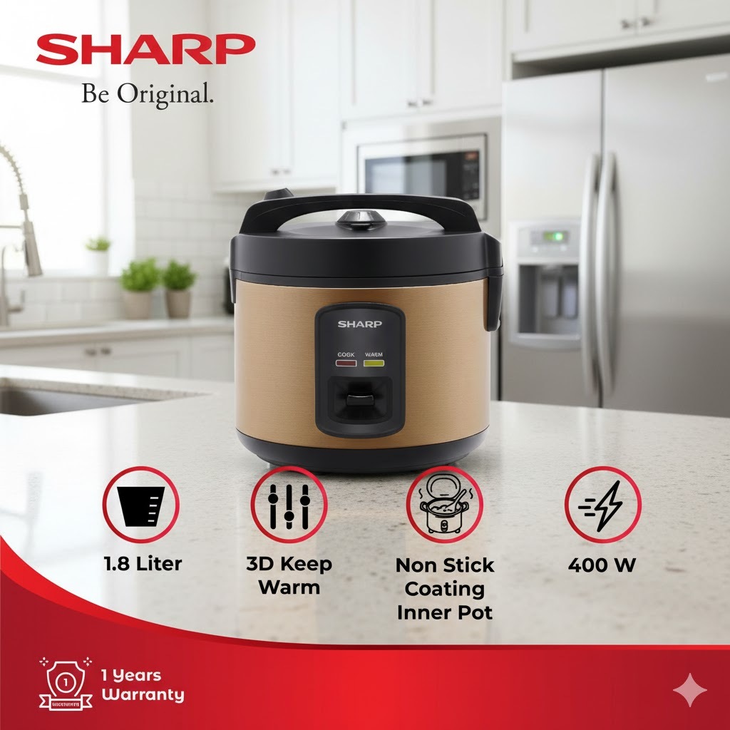 Magicom SHARP KS-G18MH BZ Rice Coocer 1,8 Liter 3in1 Original Bergaransi Resmi