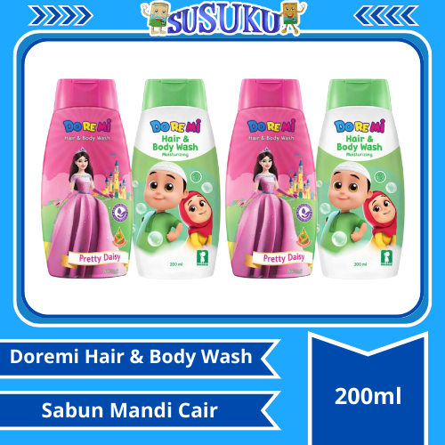 Doremi Hair & Body Wash 200ml - Sabun Mandi Cair