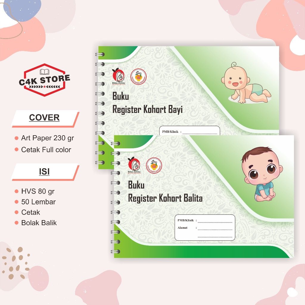 buku register KOHORT SPIRAL ibu hamil , kohort balita , buku kohort ANC